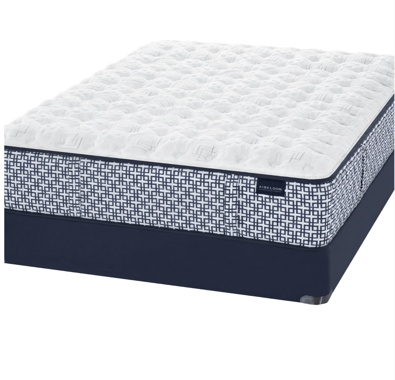 Palisades Luxury Firm mattress featuring premium foam layers, designed for optimal comfort and support, with a stylish patterned cover and sturdy base, available in multiple sizes.