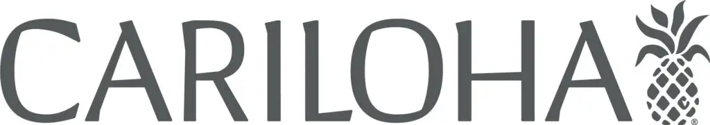 Cariloha logo featuring the brand name in gray with a pineapple graphic, relevant to bedding and mattress products.