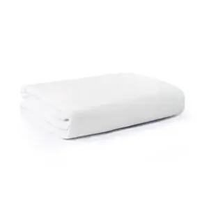 Mattress Protector Signature Jersey in white, showcasing its soft fabric and folded design, relevant to bedding accessories offered by Midwest Mattress Company.