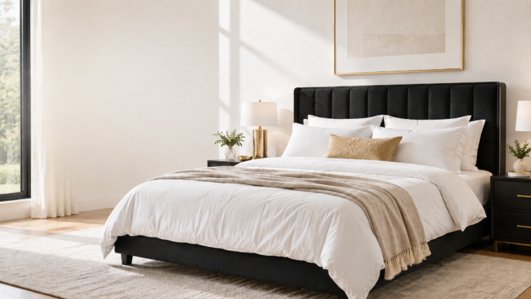Modern Bedroom with Warm Neutral Accents